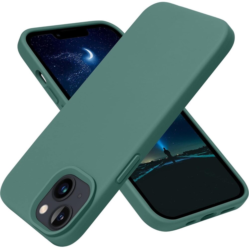 Designed for iPhone 13 Phone Case, Silicone Shockproof - 6.1", Midnight Green